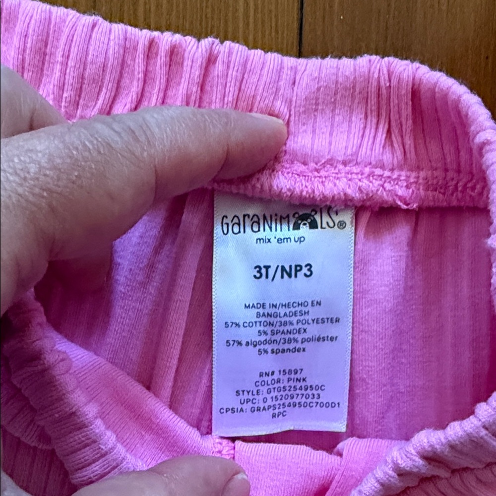 jumping beans Ribbed Ruffle Shorts - Black & Pink - Picture 2 of 4